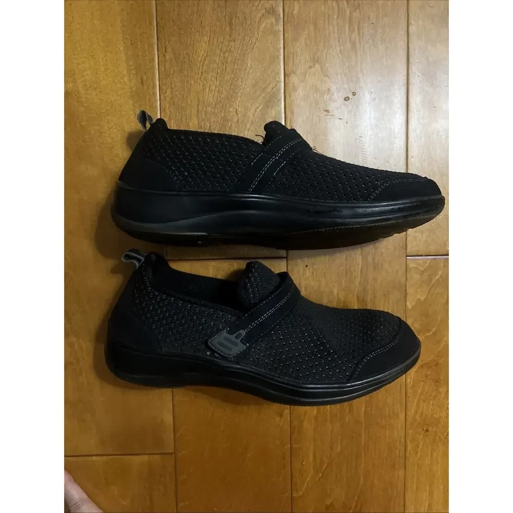 Orthofeet Quincy Stretch Slip On Shoes Size 9B 821 Black Women’s Comfort Strap